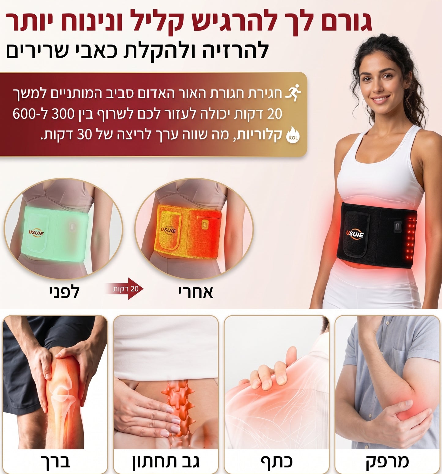TherapyBelt - חגורת שחרור כאבי שרירים